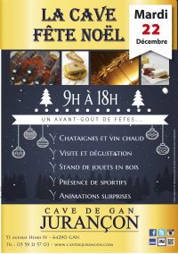 La Cave de Jurançon fête Noël. Le mardi 22 décembre 2015 à Gan. Pyrenees-Atlantiques.  09H8h